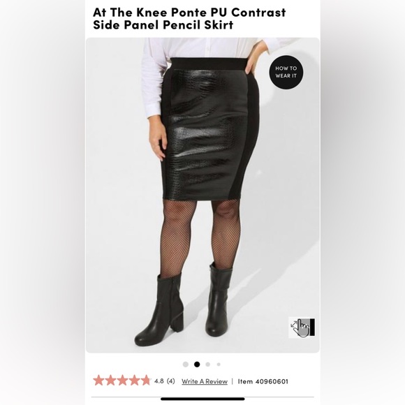 Torrid Black Pencil Skirt Size 1 (1X) - Picture 2 of 9